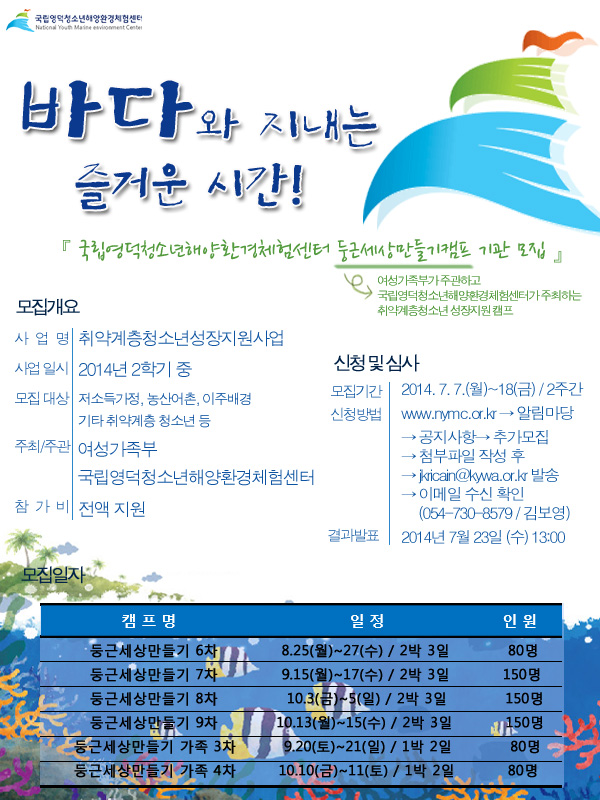 2014 둥근세상만들기 캠프 추가모집