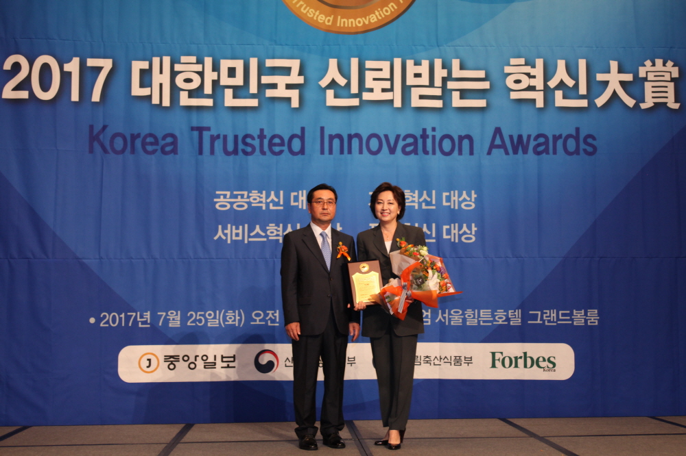 KYWA, 대한민국 신뢰받는 혁신대상 리더십경영 부문 대상