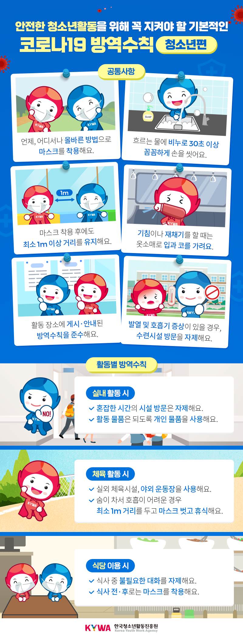 안전한 청소년활동을 위한 방역수칙_청소년편