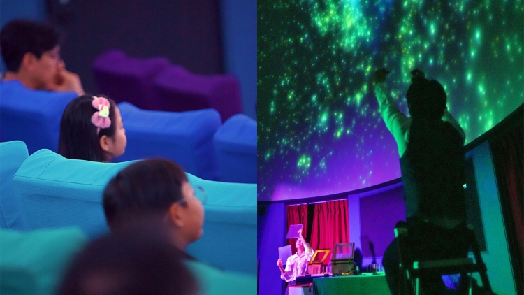 지난 20일 제주별빛누리공원 천체투영관에서 진행된 과학연극의 모습