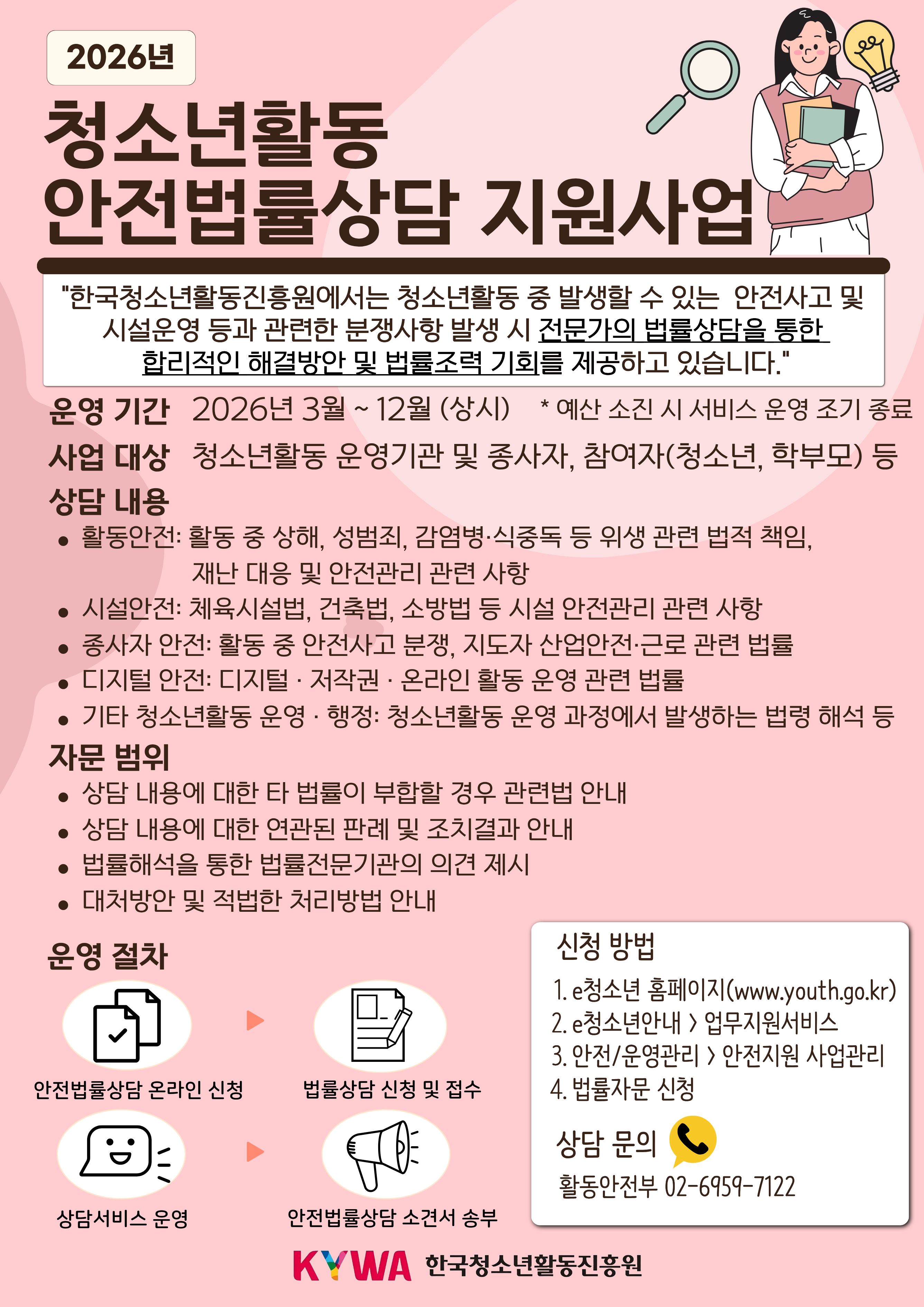 û¼Ò³âȰµ¿ ¾ÈÀü¹ý·ü»ó´ã Áö¿ø»ç¾÷ À̹ÌÁö. ´ëÃ¼ÅØ½ºÆ®´Â ¾Æ·¡ °Ô½Ã±Û Âü°í¹Ù¶ø´Ï´Ù.