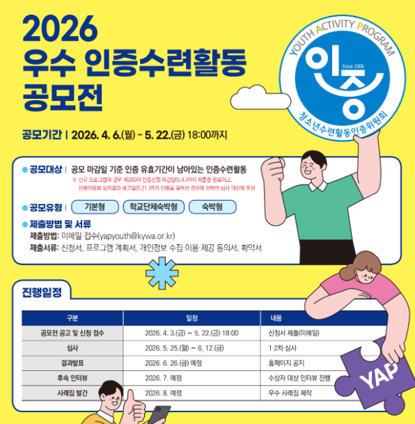 2026³â ¿ì¼ö ÀÎÁõ¼ö·ÃȰµ¿ °ø¸ðÀü Æ÷½ºÅÍ